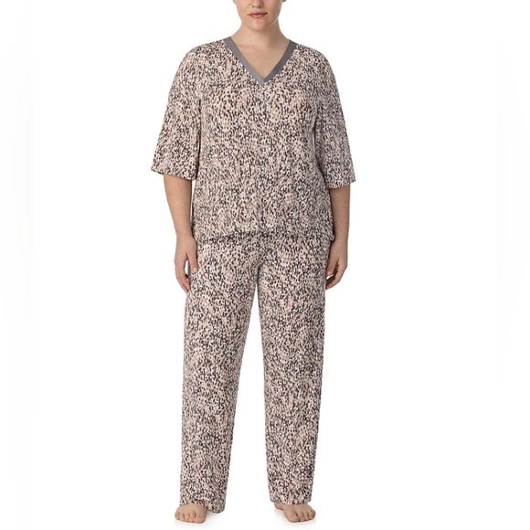 Donna Karan Other - NWT 2X PJ/ Lounge Set In Tan Print Firm Price